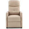 Poltrona reclinabile imbottita in tessuto beige Adele