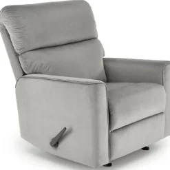 Poltrona reclinabile imbottita in tessuto grigio Benuat