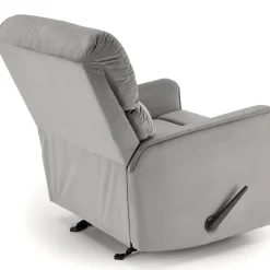 Poltrona reclinabile imbottita in tessuto grigio Benuat