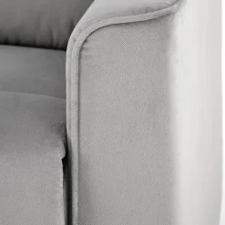 Poltrona reclinabile imbottita in tessuto grigio Benuat