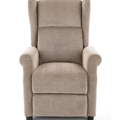 Poltrona reclinabile massaggiante imbottita in tessuto beige Elion