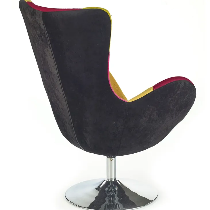 Poltrona relax imbottita in tessuto multicolore Samantha