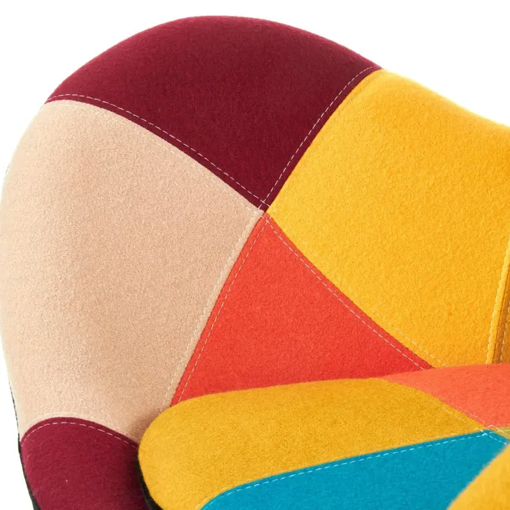 Poltrona relax imbottita in tessuto multicolore Samantha