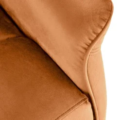 Poltrona relax reclinabile elettrica con presa USB in velluto arancio terracotta Fatia