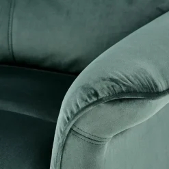 Poltrona relax reclinabile elettrica con presa USB in velluto verde Fatia