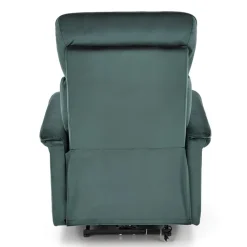 Poltrona relax reclinabile elettrica con presa USB in velluto verde Fatia