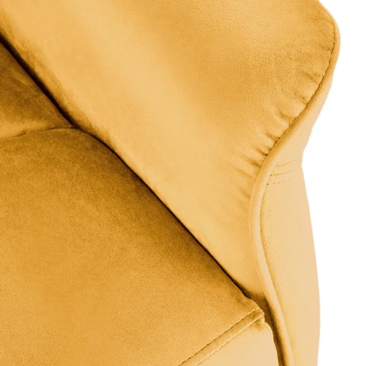 Poltrona relax reclinabile elettrica con presa USB in velluto giallo senape Fatia
