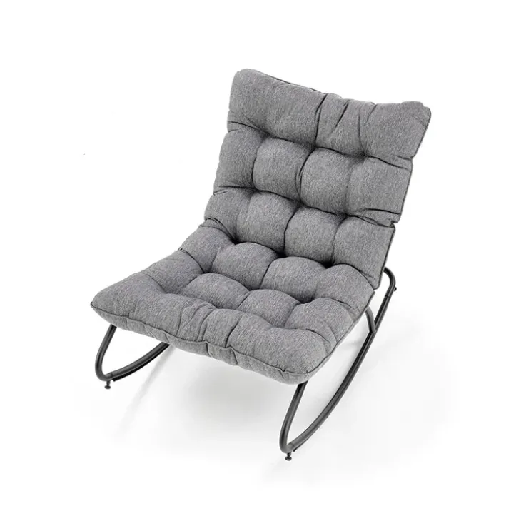 Poltrona relax tessuto grigio Serenita