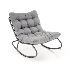 Poltrona relax tessuto grigio Serenita