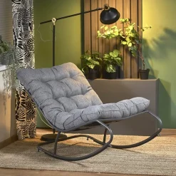 Poltrona relax tessuto grigio Serenita