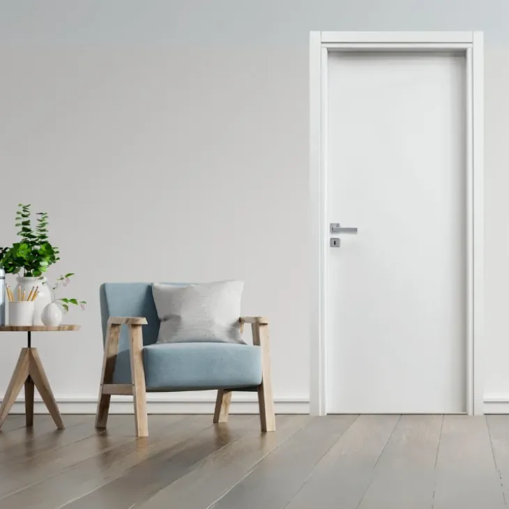 Porta battente reversibile per interni 80x210h cm bianca Niagara