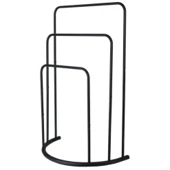 Portasciugamani da bagno 50x75h cm 3 livelli nero Marinella
