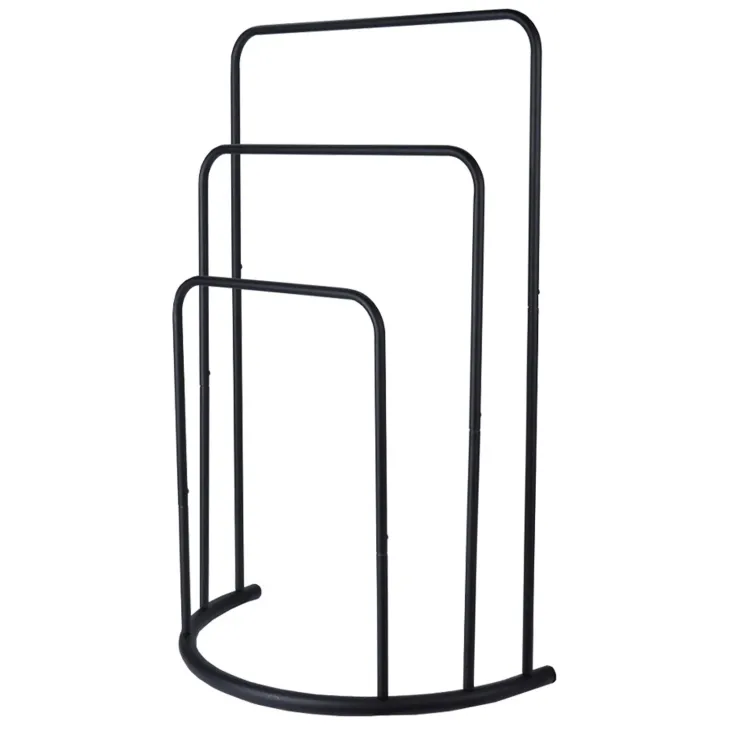 Portasciugamani da bagno 50x75h cm 3 livelli nero Marinella