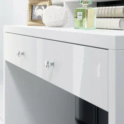 Postazione trucco con specchio 120x40cm bianco Child