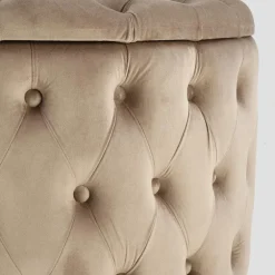 Pouf contenitore moderno beige Maximilien