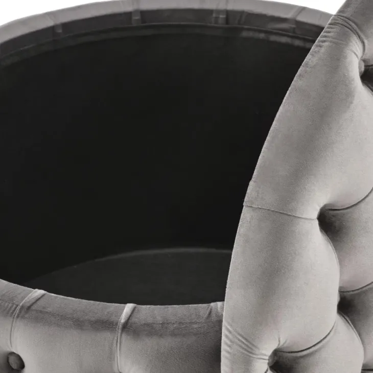 Pouf contenitore moderno grigio Maximilien