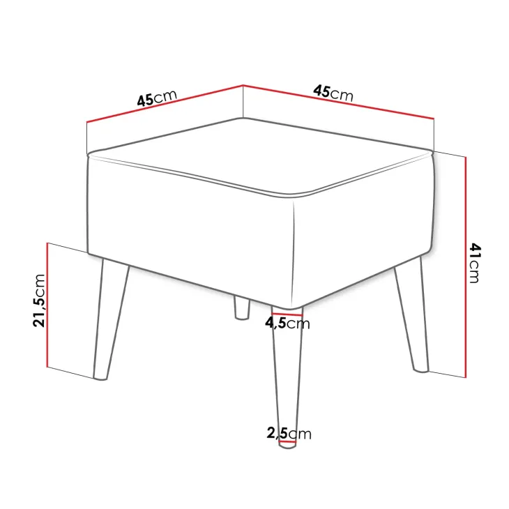 Pouf imbottito in tessuto quadrato 65x65cm giallo senape Soffio