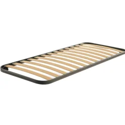 Rete singola ortopedica 90x200cm con telaio in acciaio e doghe in legno di faggio Venice