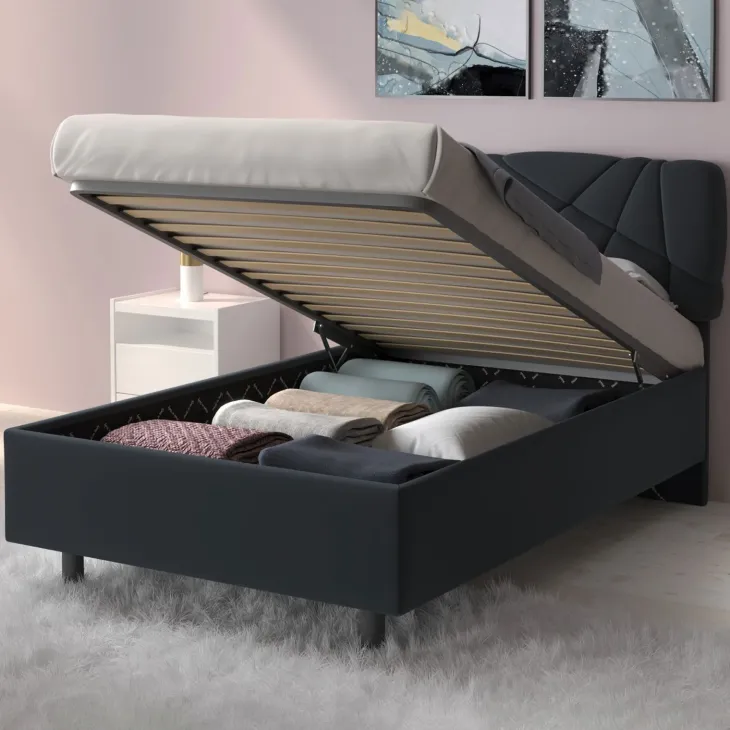 Rete 120x195cm una piazza e mezza con meccanismo contenitore FlexFrame