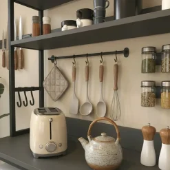Scaffale cucina 101x160h cm industrial metallo antracite Loft