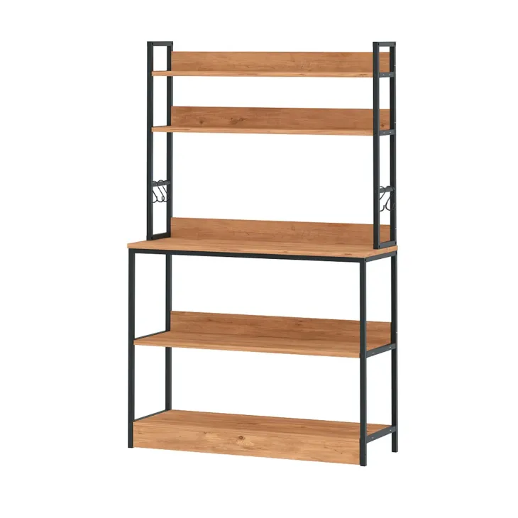 Scaffale cucina 101x160h cm industrial metallo rovere rustico Loft
