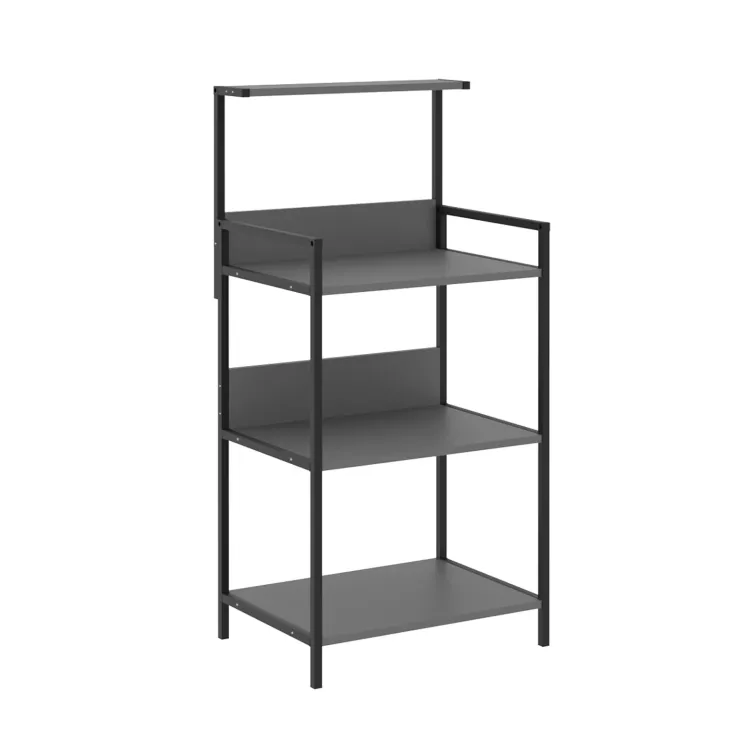Scaffale cucina 63x130h cm 3 ripiani industrial metallo antracite Loft