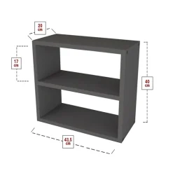 Scaffale da cucina 44x40h cm portaspezie moderno antracite Grecia