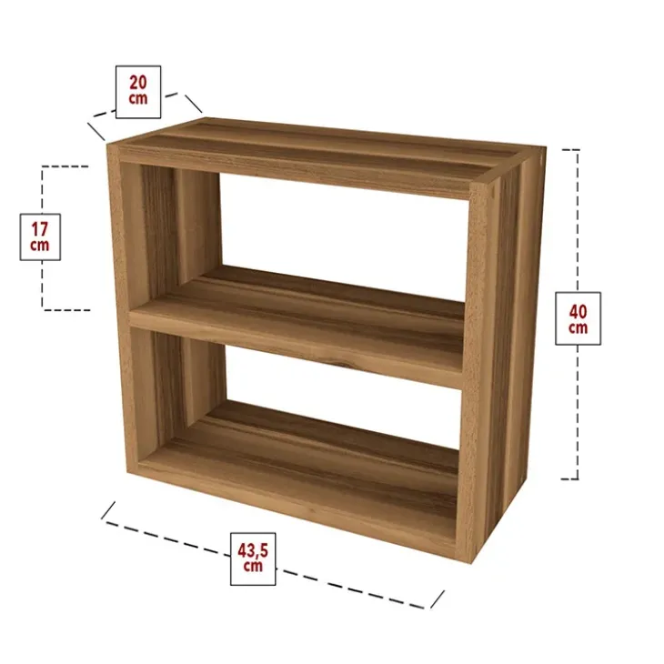 Scaffale da cucina 44x40h cm portaspezie moderno noce Grecia