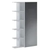 Scarpiera con libreria 88x160h cm 1 anta con specchio bianco frassinato Vanda