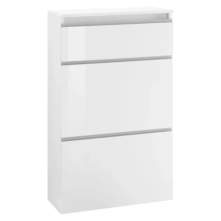 Scarpiera ingresso 60x108cm 2 ante bianco lucido Eclisse