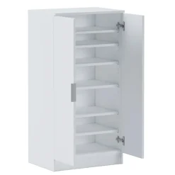 Scarpiera ingresso 55x108h cm 2 ante bianco frassinato Joby