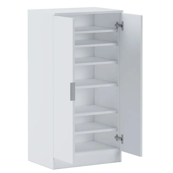 Scarpiera ingresso 55x108h cm 2 ante bianco frassinato Joby