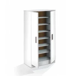 Scarpiera ingresso 55x108h cm 2 ante portascarpe 6 ripiani bianco Easy