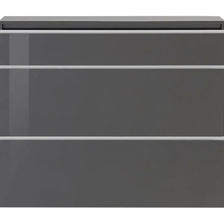 Scarpiera ingresso 120x108h cm 2 ante antracite lucido Eclisse