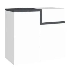 Scarpiera ingresso 80x80h cm 2 ante bianco lucido ossido Lucidardo