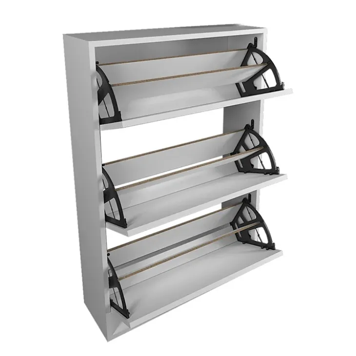 Scarpiera ingresso 74x110h cm moderna bianco Palmaria