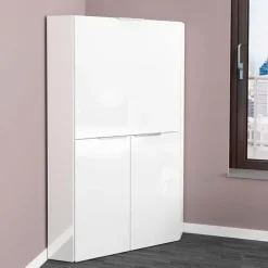 Scrivania a scomparsa 70x67cm angolare bianco lucido Pinko
