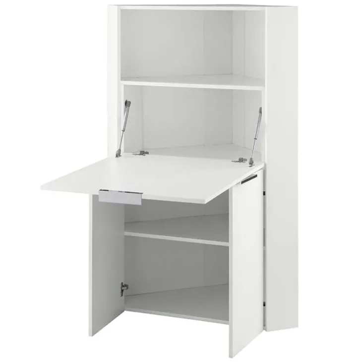Scrivania a scomparsa 70x67cm angolare bianco lucido Pinko