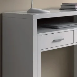 Scrivania consolle ingresso moderna 99x71cm bianco opaco Anastasia