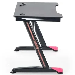Scrivania gaming salvaspazio 100x60cm nero fucsia Agamennone