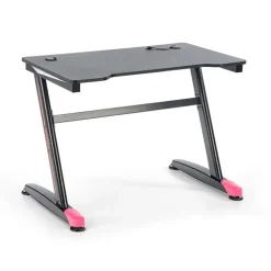 Scrivania gaming salvaspazio 100x60cm nero fucsia Agamennone