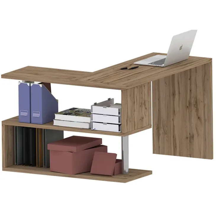 Scrivania girevole 177x50cm rovere chiaro Havana