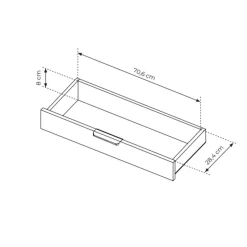 Scrivania toeletta 120x80h cm 1 cassetto rovere Groove