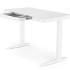 Scrivania touchscreen 120x60cm altezza regolabile ricarica wireless e USB bianco Prisma