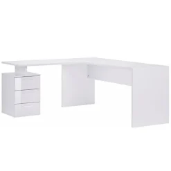 Scrivania ufficio angolare 180x160cm bianco lucido OfficeScape
