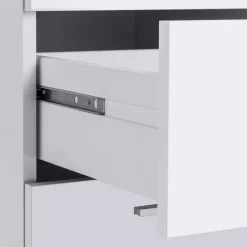 Scrivania ufficio angolare 180x160cm bianco lucido OfficeScape