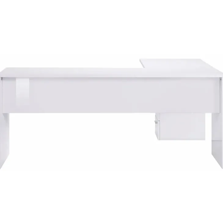 Scrivania ufficio angolare 180x160cm bianco lucido OfficeScape