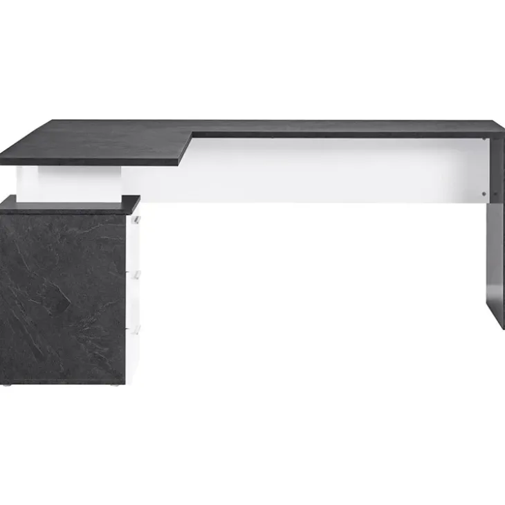 Scrivania ufficio angolare 180x160cm antracite OfficeScape