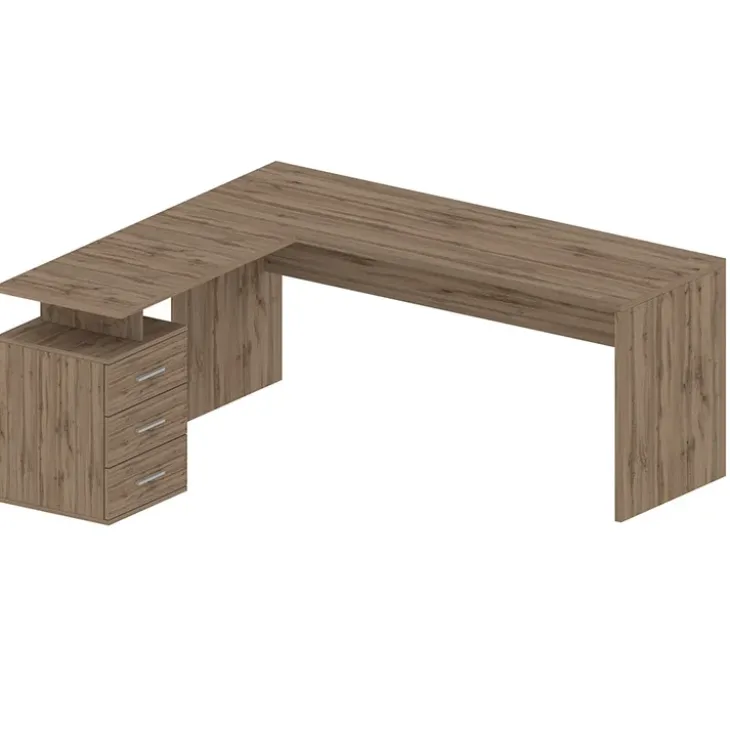 Scrivania ufficio angolare 180x160cm rovere OfficeScape