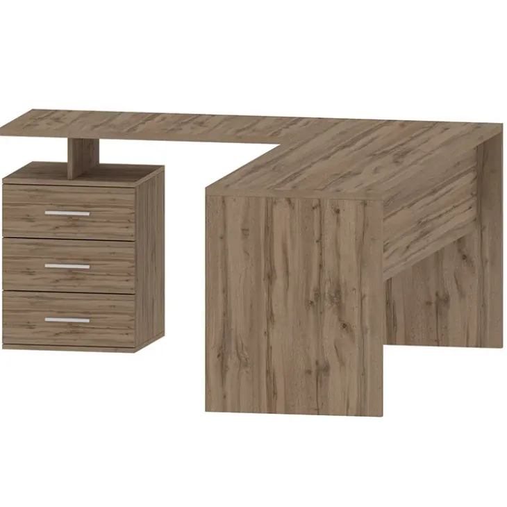 Scrivania ufficio angolare 180x160cm rovere OfficeScape